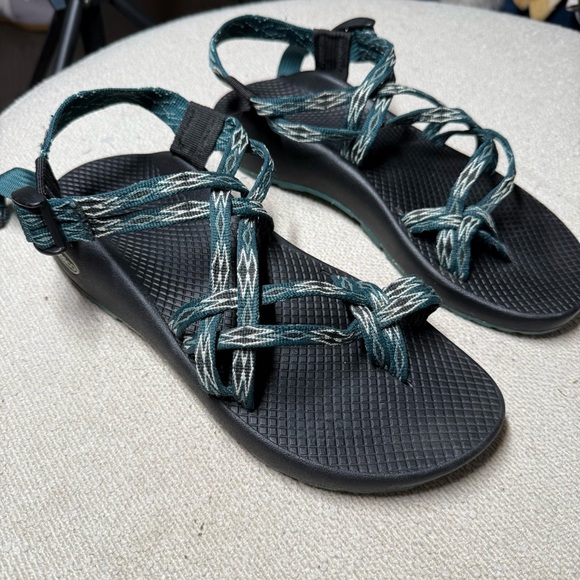 Chaco Women's Sandals in Black and Teal - Picture 2 of 8